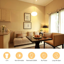 Carica l'immagine nel visualizzatore di Gallery, Lampadina Led E14 Luce Calda Lampadine E14 9W Bianca Calda 3000K, Attacco Edison E14 LED Bianco Caldo, Equivalenti a 80W