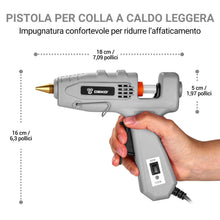 Carica l'immagine nel visualizzatore di Gallery, DEKO Pistola Colla a Caldo: 60/100 W Doppio Temperatura Pistola in Silicone con Una Blossa, Pistola Colla Calda con 25 C