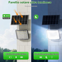 Carica l'immagine nel visualizzatore di Gallery, Lampada Solare LED da Esterno 520 LED, Angolo Luce 210°, 5000mAh, Timer