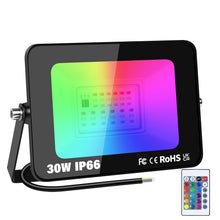 Carica l'immagine nel visualizzatore di Gallery, RIGIDON 1x 30W RGB faretto led esterno con IR telecomando, 3000lm faretti