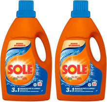 Carica l'immagine nel visualizzatore di Gallery, Sole Detersivo Lavatrice Bianco splendente 33 Lavaggi, Formula igienizzante, Detersivo Lavatrice Liquido Bianco Splendente, rimuove le macchie a basse temperature