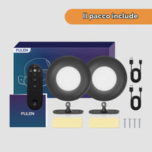 Carica l'immagine nel visualizzatore di Gallery, FULEN Lampada da Parete a LED, Lampada da Parete Touch Telecomando 3 Colori Luminosità Dimmerabile 3200mAh Batteria Rica