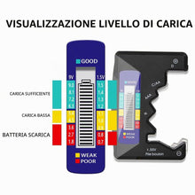 Carica l'immagine nel visualizzatore di Gallery, DollaTek 1.5V 9V Digital Battery AA AAA LR44 Tester Tester di capacità della batteria universale Batteria al litio Power