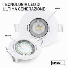 Carica l'immagine nel visualizzatore di Gallery, EMOS Faretti LED da Incasso per Cartongesso 5W / 450 Lumen | Faretti LED soffitto da incasso 3000K Luce Bianco caldo | S