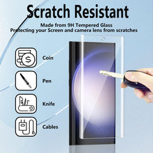 Carica l'immagine nel visualizzatore di Gallery, Yiunssy 3+3 Pezzi Vetro Temperato per Samsung Galaxy S23 Ultra