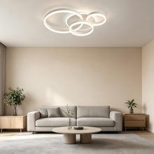 Carica l'immagine nel visualizzatore di Gallery, LED Ceiling Light, 48W Dimmbar Ceiling Light, Lampada Moderna Soggiorno 61cm 4 Anelli LED Lampade a Soffitto, Lampada a 
