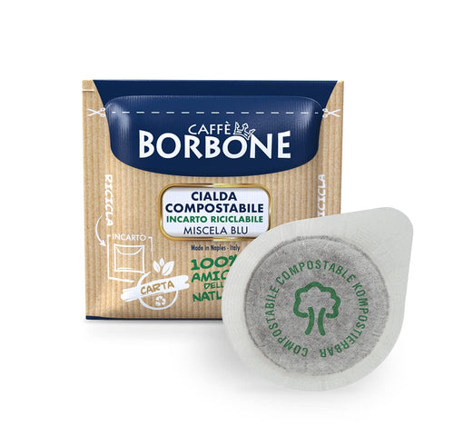 Caffè Borbone Cialda Compostabile, Miscela Blu - 100 Cialde - Sistema ESE