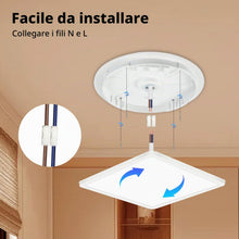 Carica l'immagine nel visualizzatore di Gallery, Bowfar Plafoniera LED, Lampada da Soffitto 24W 2800LM con Telecomando Dimmerabile 3000K-6500K, Luce notturna 1800K Ambra
