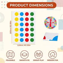 Carica l'immagine nel visualizzatore di Gallery, Twister Gioco in Scatola, Set Completo con Tappeto e Ruota, Giocattolo in PE per Feste e Giochi di Gruppo
