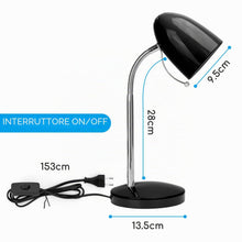 Carica l'immagine nel visualizzatore di Gallery, Aigostar Lampada da Scrivania Vintage, Lampada da Tavolo con Cavo da 153 cm, Lampadina Non Inclusa, Compatibile con Lamp