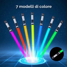 Carica l'immagine nel visualizzatore di Gallery, Lightsaber RGB a 7 Colori Modificabili,Laser Telescopiche Lightsaber Giocattolo,Manico Lunghezza Regolabile 41-80 cm,Sou