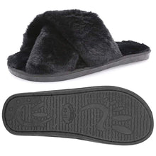 Carica l'immagine nel visualizzatore di Gallery, Pantofole Peluche Donna Ciabatte da Casa Comode Invernali Moda Scarpe Sandali Slippers