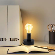 Carica l'immagine nel visualizzatore di Gallery, 2 Pezzi Lampada da Comodino Retro con Interruttore a Cavo, Attacco E27, Lampada da Tavolo Vintage, Portalampada E27, Sup