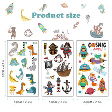 Carica l'immagine nel visualizzatore di Gallery, ACWOO Tatuaggi Temporanei per Bambini, 30 Fogli 350 Pezzi Finti per Ragazzi, Set per Adulti Festa Compleann (Dinosauro +