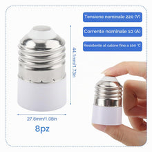 Carica l'immagine nel visualizzatore di Gallery, E27 a E14 Socket Converter 8 Allungare il Filo Adattatore E27 E14