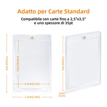 Carica l'immagine nel visualizzatore di Gallery, 10PCS Magnetic Trading Card Holder 35PT Bustine Protettive UV Protezione Custodie Porta Carta Trasparente Magnetiche Car