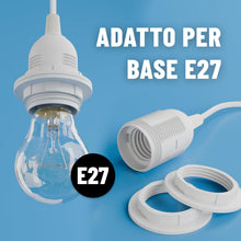 Carica l'immagine nel visualizzatore di Gallery, greate Portalampada E27 con interruttore e cavo bianco 5 metri
