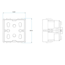Carica l'immagine nel visualizzatore di Gallery, 4Box 4B.V14.H21, Side, Presa da Incasso Multistandard 1 Schuko + 2 Bipasso, Compatibile con Vimar Plana, 250 V, Bianca