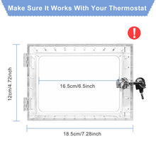 Carica l'immagine nel visualizzatore di Gallery, GAESHOW Protezione Termostato Universale, Copertura Universale per Termostato con 2 Chiavi, termostato Trasparente Lock 