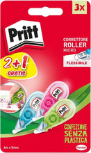 Carica l'immagine nel visualizzatore di Gallery, Pritt Micro Roller, Bianchetto a nastro, Confezione da 3 (5 mm x 6 m)