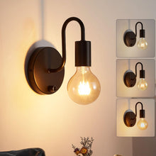 Carica l'immagine nel visualizzatore di Gallery, Lightess Applique da Parete Dimmerabile con Interruttore, Lampada da Parete Industriale Interno Vintage E27, Applique Il