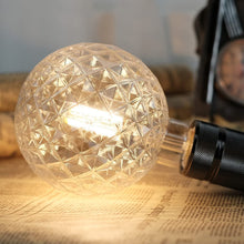 Carica l'immagine nel visualizzatore di Gallery, Lampadina LED Edison, sfera grande effetto cristallo, G125, 4 W, 220/240 V, E27, vintage, a filamento, lampadina decorat