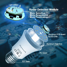 Carica l'immagine nel visualizzatore di Gallery, LED Lampada Sensore Movimento Crepuscolare 10W Bianco Caldo A60a