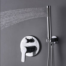 Carica l'immagine nel visualizzatore di Gallery, Soffione Doccia Risparmio Idrico Rotondo Manopola Doccia Alta Pressione Doccia a Mano Anticalcare 24x218 mm,1 Getti
