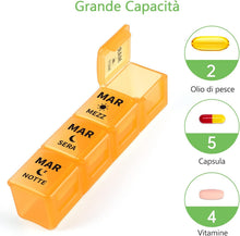Carica l'immagine nel visualizzatore di Gallery, Opret Portapillole Settimanale 28 Scomparti ITALIANO da Viaggio