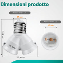 Carica l'immagine nel visualizzatore di Gallery, DiCUNO E27 2 en 1 Socket adattatore splitter, Splitter a Y, 6 Pezzi