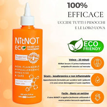 Carica l'immagine nel visualizzatore di Gallery, NitNOT - Trattamento pidocchi e Lendini Forte, per Bambini e Adulti, 200 ml, uccide il 100% dei pidocchi e delle uova. f