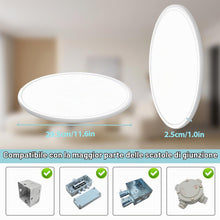 Carica l'immagine nel visualizzatore di Gallery, Plafoniera LED Soffitto, 3000K-6000K Dimmerabile con Telecomando, 24W 2800LM Plafoniere LED, IP54 Plafoniera Bagno Soffi
