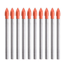 Carica l'immagine nel visualizzatore di Gallery, Gunpla 10 Pezzi 6mm Punta per Vetro Punte Trapano per Bucare Piastrelle Gres Porcellanato Ceramica Vetro Granito in Acci