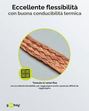 Carica l'immagine nel visualizzatore di Gallery, Goobay 45246 Filo dissaldante in rame puro da 2 mm Filo dissaldante per la rimozione della saldatura nelle giunzioni a s