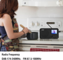 Carica l'immagine nel visualizzatore di Gallery, LEICKE DAB Radio Portatile con Bluetooth, Radio Digitale DAB+/FM Ricaricabile, Batteria da 2000 mAh, Display a Colori da 2,4", Connessione MicroSD/TF/AUX, Funzioni di Allarme, Impostazione EQ