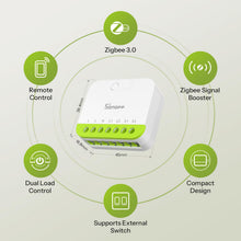 Carica l'immagine nel visualizzatore di Gallery, SONOFF MINI-ZB2GS Interruttore Zigbee, 2 Canali, 16A, Compatto