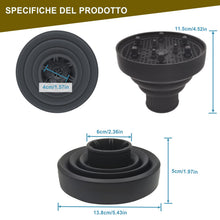Carica l'immagine nel visualizzatore di Gallery, Diffusore in Silicone, Diffusore Capelli Ricci, Diffusore Portatile Capelli Ricci, Adattabile a Asciugacapelli con DIAME