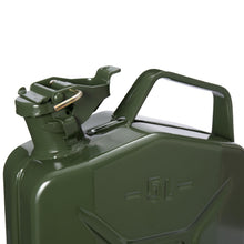 Carica l'immagine nel visualizzatore di Gallery, Oxid7® Tanica di carburante verde da 5 litri in metallo con tappo a baionetta | Adatta a benzina, diesel e bioetanolo | Tanica di benzina da 5 litri con omologazione UN e testata