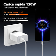 Carica l'immagine nel visualizzatore di Gallery, 120W Caricabatterie USB per Xiaomi 15 15 Ultra 14T pro/Ultra 13T 12T 11T Pro, Caricatore rapido Turbo Compatible avec Re