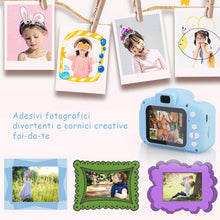 Carica l'immagine nel visualizzatore di Gallery, Faburo Macchina Fotografica Bambini con Scheda SD 32 GB, Fotocamera Bambini Portatile, Ricaricabile Fotocamera Digital Bambini, Videocamera Regalo di Compleanno/Natale per Bambini(Blu)