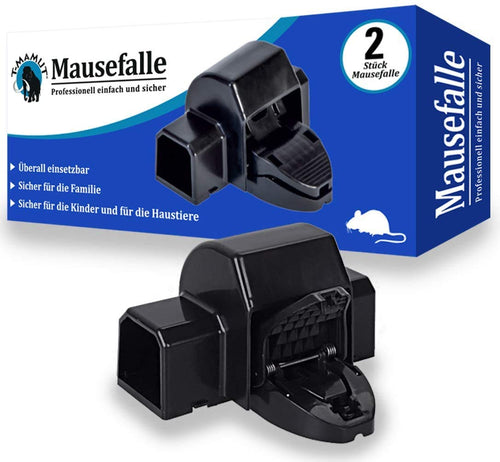 T-MAMUT Trappola per Topi 2 Trappole per Topi Professionali Con Copertura di Protezione a Scatto Riutilizzabile Da Esterno Ed Interno Dissuasori Topicida Roditori Grandi Piccoli Molto Sicura e Potente