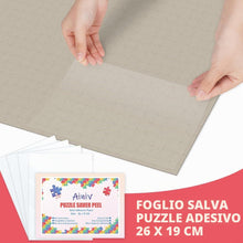 Carica l'immagine nel visualizzatore di Gallery, Ainiv 32 Fogli Colla per Puzzle Bifacciale Colla, Puzzle Carta Adesiva, Fogli Adesivi Puzzle Pellicola Autoadesiva, Cons