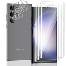 Carica l'immagine nel visualizzatore di Gallery, Yiunssy 3+3 Pezzi Vetro Temperato per Samsung Galaxy S23 Ultra