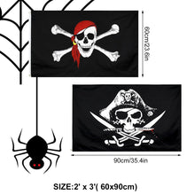 Carica l'immagine nel visualizzatore di Gallery, Bandiera Pirati 90x60cm,Bandiera Pirata Grande,Decorazioni di Halloween