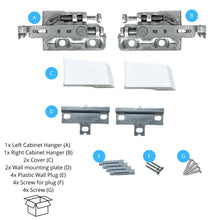 Carica l'immagine nel visualizzatore di Gallery, INDAUX Attaccaglia SCARPI-4 per Mobili Sospesi – Portata Fino a 270 kg Kit Montaggio a Vite Incluso