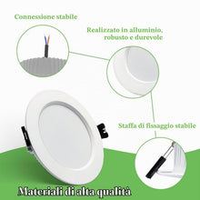 Carica l'immagine nel visualizzatore di Gallery, 4x Faretti LED da Incasso per Cartongesso 10W, 3000K, 4000K, 6000K, 230V