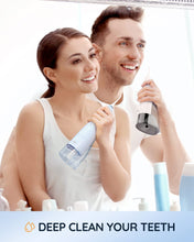 Carica l&#39;immagine nel visualizzatore di Gallery, Flosser D&#39;Acqua Per Denti, Irrigatore Orale Portatile Flosser Dentale Per Acqua Ipx7 Impermeabile 300 Ml 3 Modalità 4 Punte Jet Pulizia Profonda, Ricaricabile Usb Per Viaggi Con Approvazione FDA