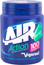 Carica l'immagine nel visualizzatore di Gallery, Vigorsol Air Action, Chewing Gum, Gusto Menta, Senza Zucchero, Senza Glutine, Barattolo da 100 Gomme da Masticare, Ideale per una Freschezza Intensa a Portata di Mano