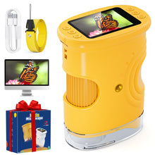 Carica l'immagine nel visualizzatore di Gallery, Microscopio Bambini, Temodu Microscopio Digitale da 2.0‘’, Elettronico Portatile 1000X con 8 luci LED Regolabili, può essere utilizzato come regalo di compleanno o di Natale 3 agli