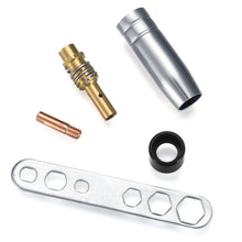 Carica l'immagine nel visualizzatore di Gallery, 25 Pezzi Parti Usurate, Accessori per Saldatrice a Gas di Protezione per Saldatura AK-15/MB-15, 5 ugelli per gas, 15 uge